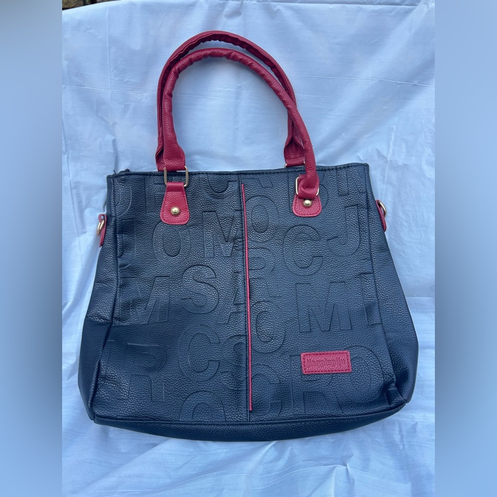 Stylish Black and Red Shoulder Bag